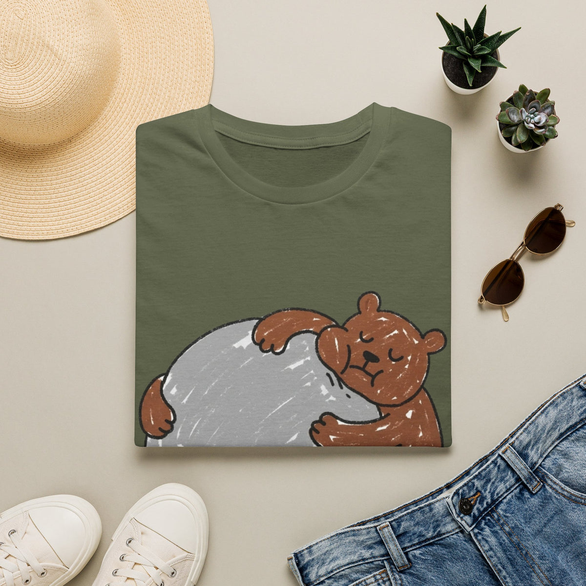 Hand Drawn Bear Compression Tee