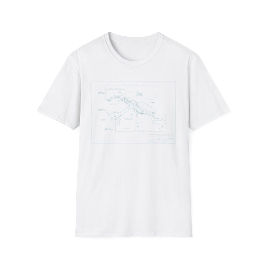 Beetle Structure Blueprint T-shirt