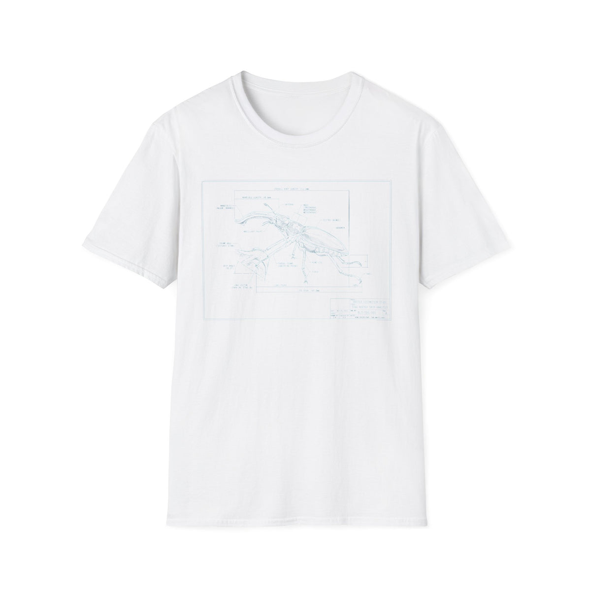 Beetle Structure Blueprint T-shirt