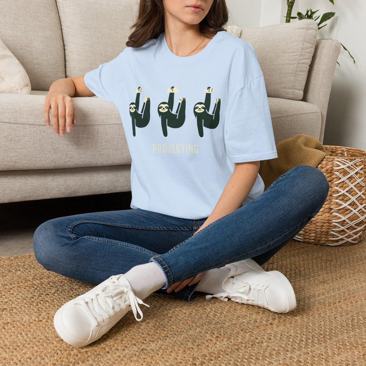 Sloth Support Group Projecting T-shirt