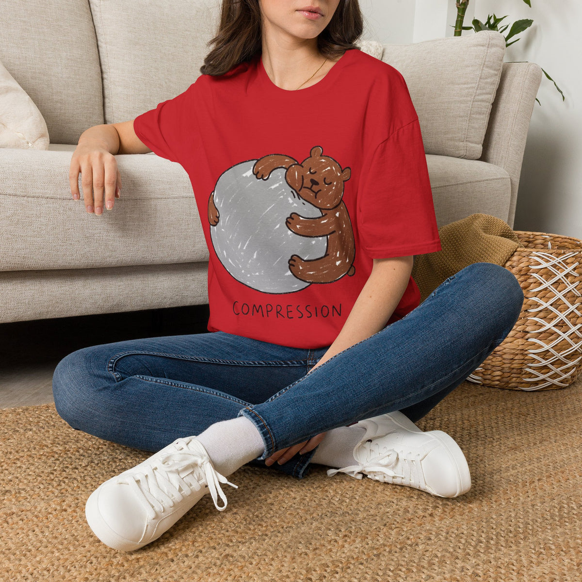 Hand Drawn Bear Compression Tee