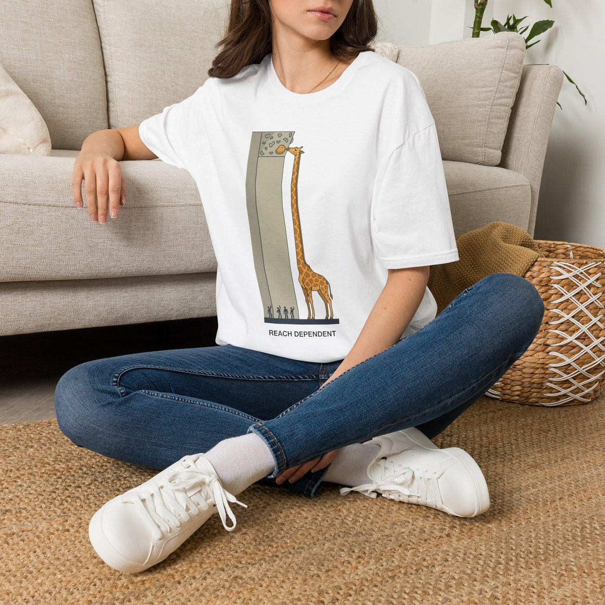Giraffe Reach Dependent T-shirt