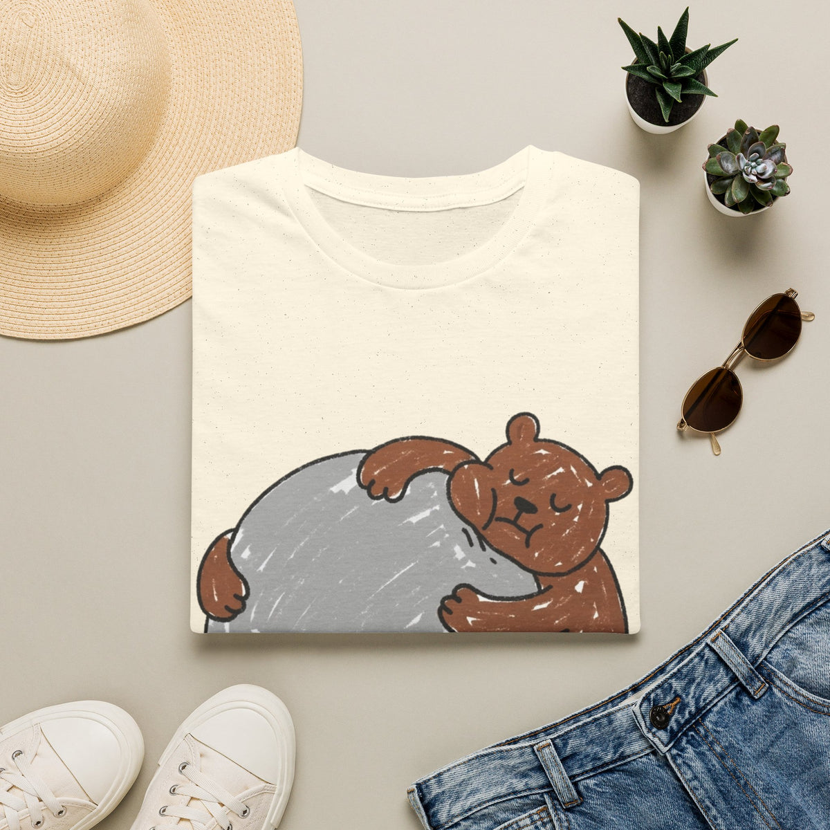 Hand Drawn Bear Compression Tee