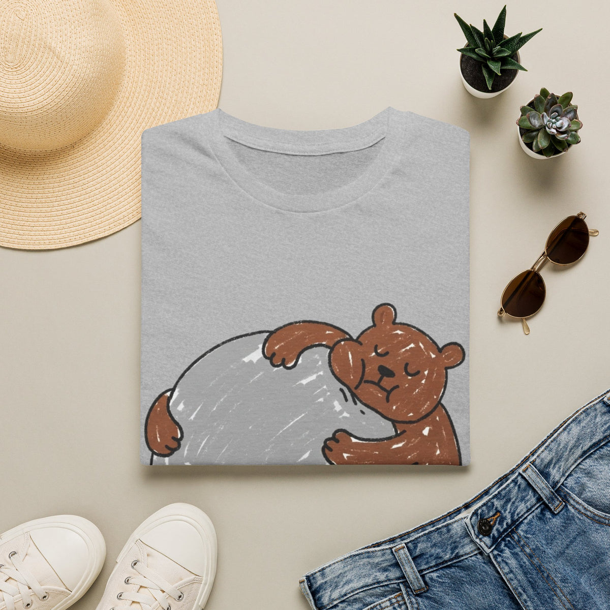 Hand Drawn Bear Compression Tee